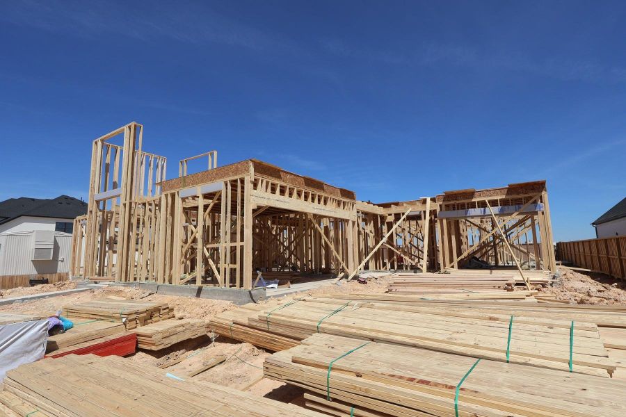In-progress construction of a new home in Dunham Pointe, Cypress, TX (Image 23).