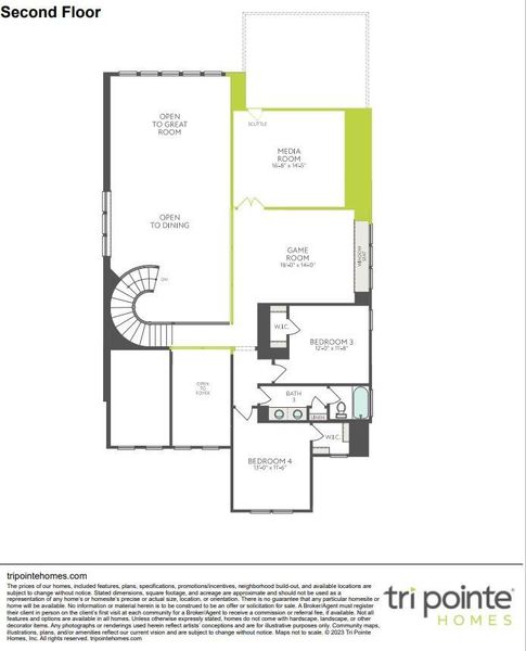 2D floor plan layout of this home in Woodson’s Reserve, Spring, TX (Image 3). 2D floor plan layout of this home in Woodson’s Reserve, Spring, TX (Image 3).
