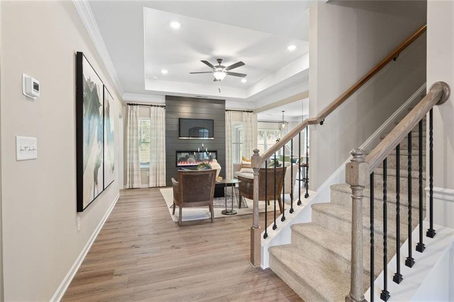 Furnished interior view inside a new home in Sagebrook, Powder Springs (Image 9). Furnished interior view inside a new home in Sagebrook, Powder Springs (Image 9).