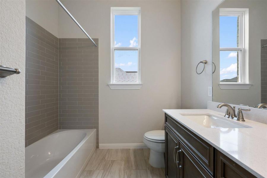 Furnished interior view inside a new home in The Trails at Carmel, Pflugerville (Image 11).