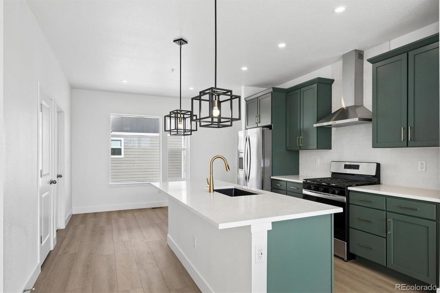 Expansive Kitchen with Quartz Countertops and Stainless Steel appliances, Expansive Kitchen with Quartz Countertops and Stainless Steel appliances,