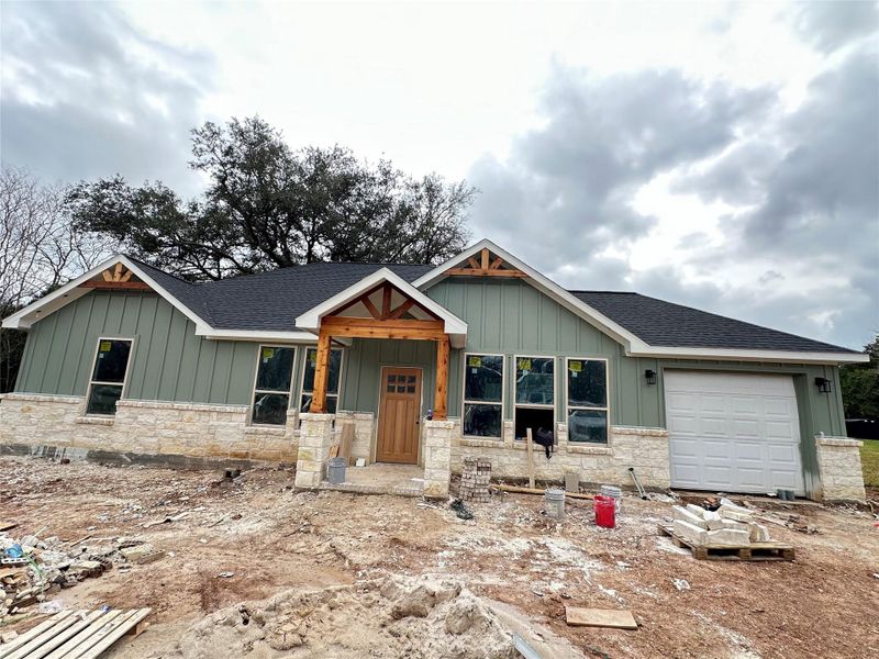 In-progress construction of a new home in , Damon, TX (Image 5).