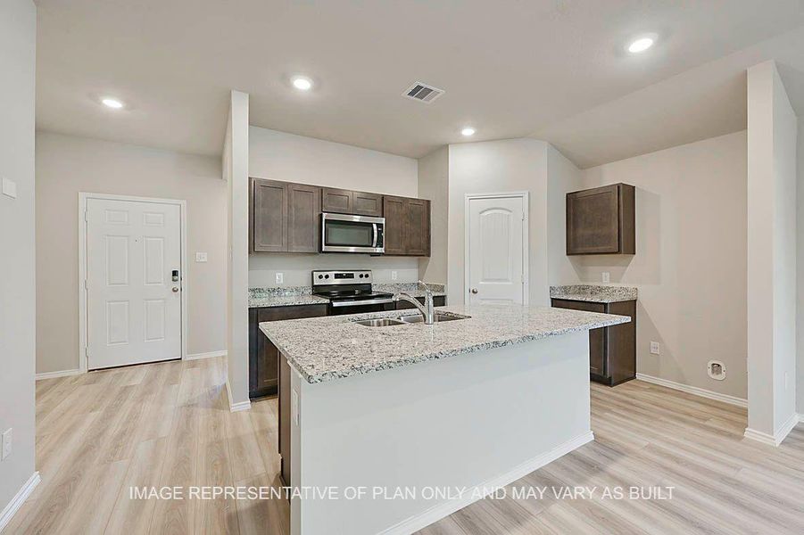 Furnished interior view inside a new home in Liberty Village, Brenham (Image 1). Furnished interior view inside a new home in Liberty Village, Brenham (Image 1).
