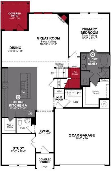 Beazer Homes Churchill Cascade Floorplan.
