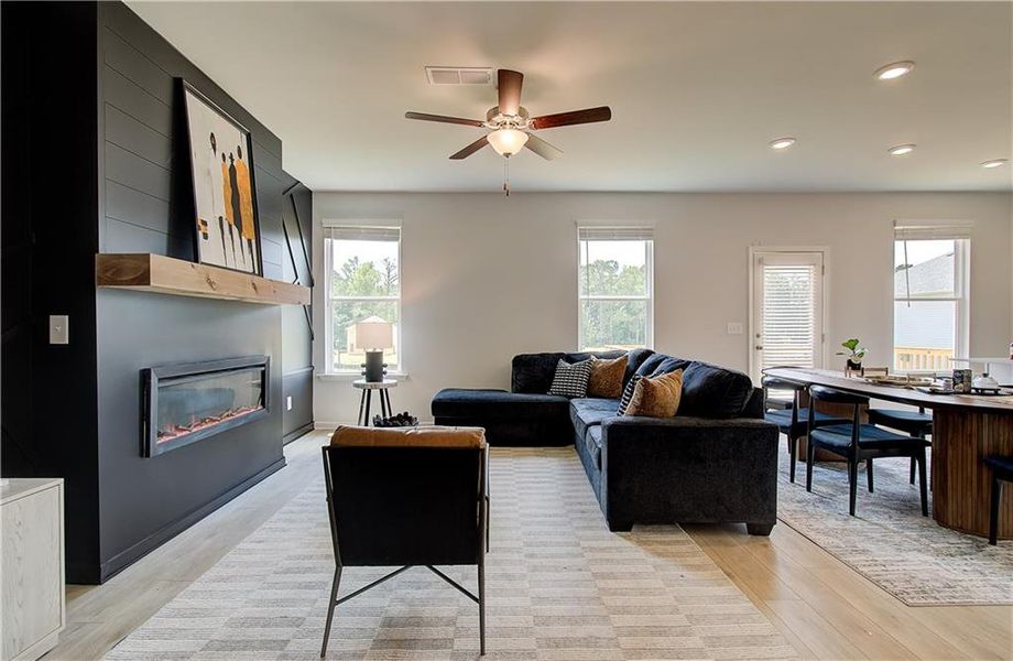 Furnished interior view inside a new home in Enclave at Evergreen, Fairburn (Image 4).