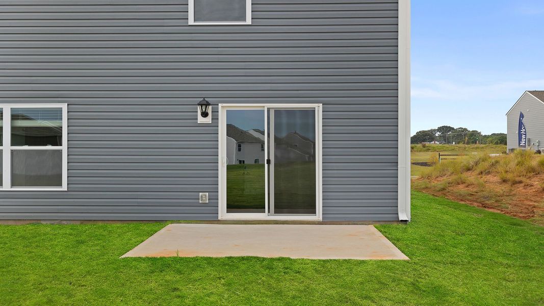 Exterior details and patio area of a home in Harrier Point, Woodruff (Image 22).