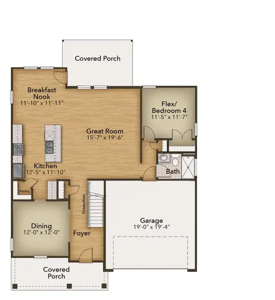 2D floor plan layout of this home in Highgate, Clayton, NC (Image 3). 2D floor plan layout of this home in Highgate, Clayton, NC (Image 3).