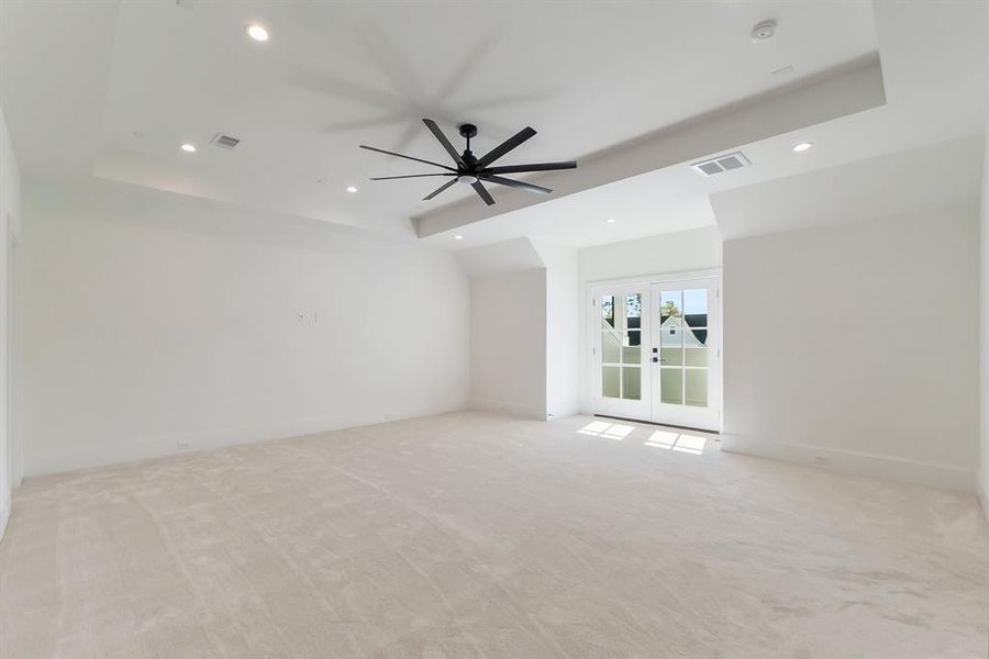 Gameroom/ Media room with Balcony