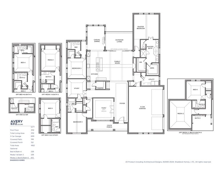 2D floor plan layout of this home in Winding Creek, Rockwall, TX (Image 5).