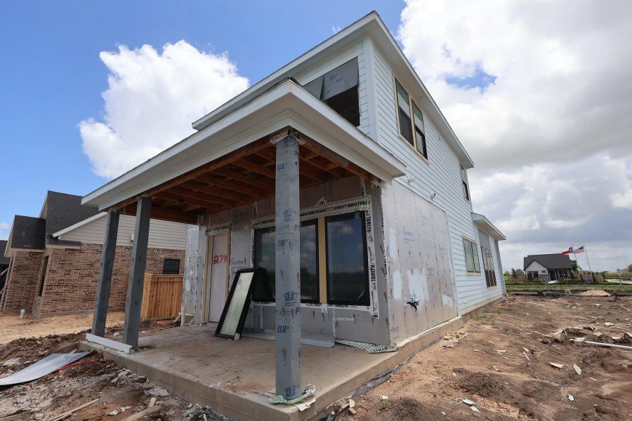 In-progress construction of a new home in Sienna - Landmark Row Collection, Missouri City, TX (Image 3).