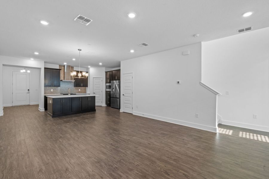 Representative unfurnished interior of a home built from the Edison by Rockwell Homes in Harvest at Ovation - Townhomes, Winter Garden (Image 84). Representative unfurnished interior of a home built from the Edison by Rockwell Homes in Harvest at Ovation - Townhomes, Winter Garden (Image 84).