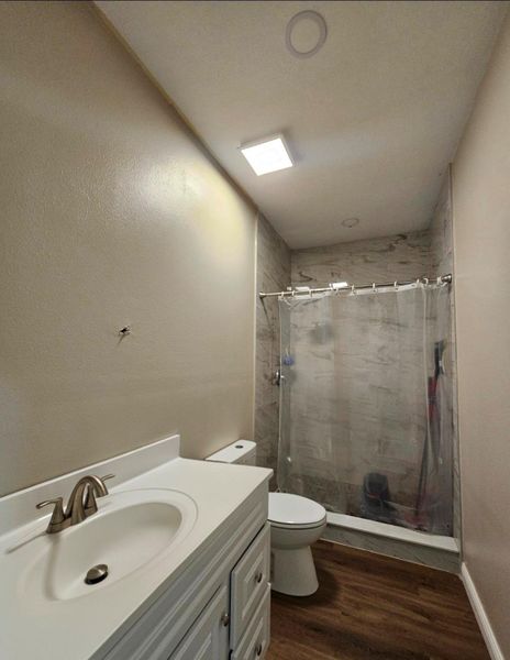 Incomplete bathroom needs the mirror maybe a couple shelves