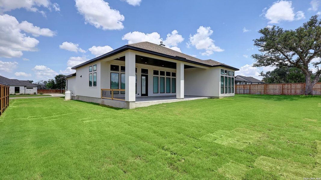 Exterior details and patio area of a home in Megan's Landing, Castroville (Image 4).