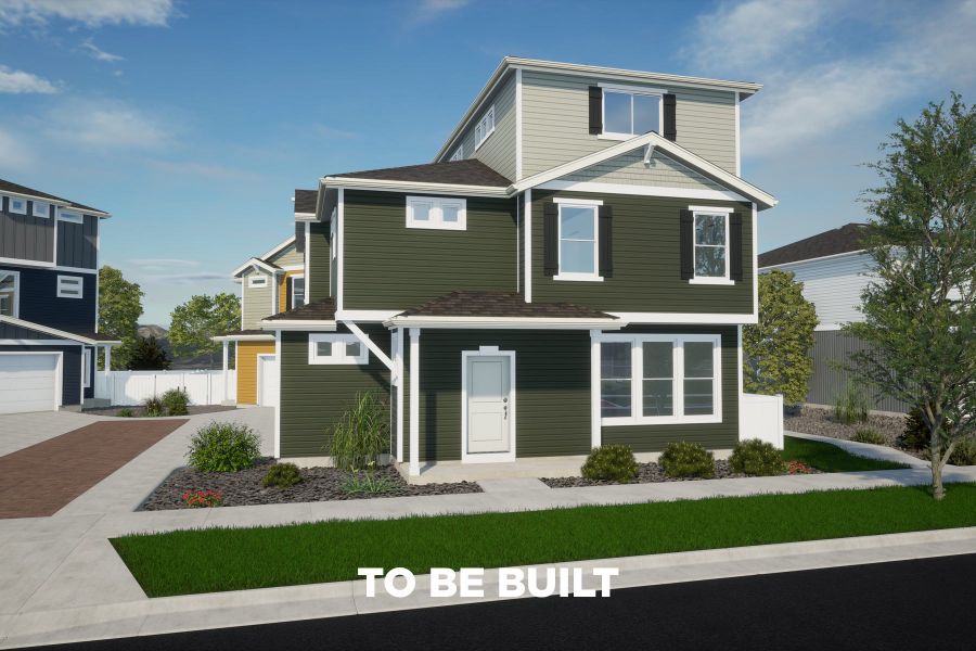 Front exterior of a new home in Banning Lewis Ranch, Colorado Springs, CO, highlighting curb appeal (Image 1). Front exterior of a new home in Banning Lewis Ranch, Colorado Springs, CO, highlighting curb appeal (Image 1).