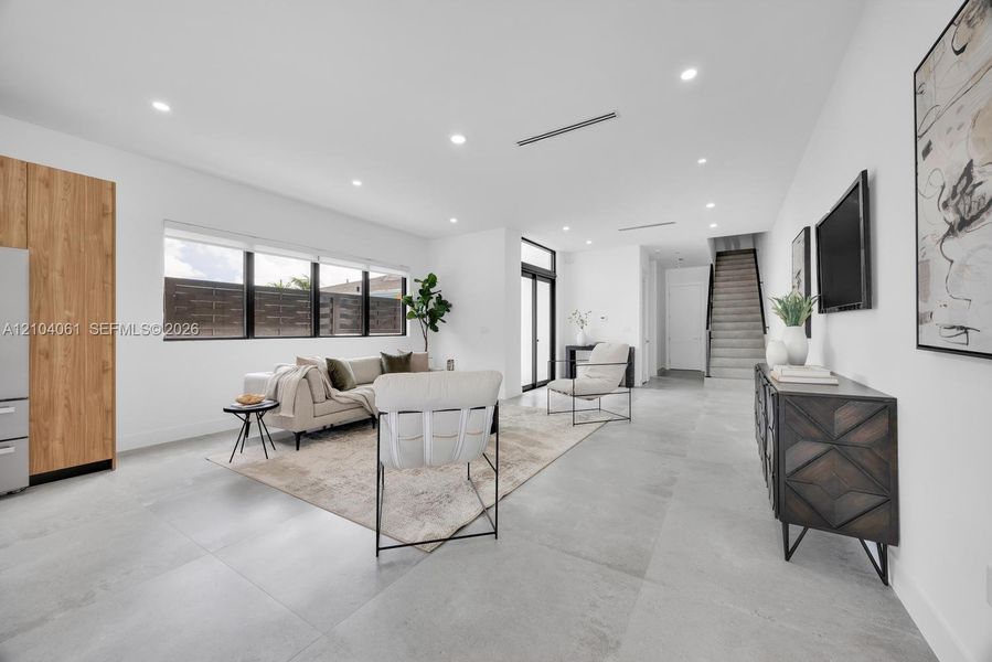 Furnished interior view inside a new home in , Miami (Image 15).