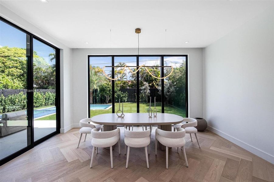 Furnished interior view inside a new home in , Miami (Image 23).