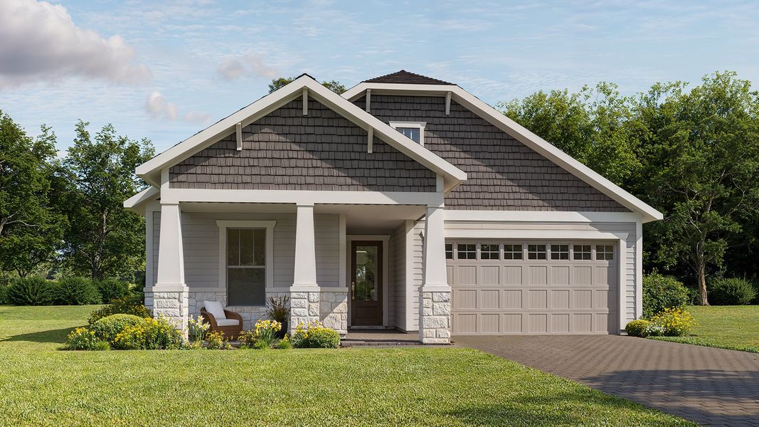 Representative exterior photo of a completed home built from the 2144MC by MasterCraft Builder Group in Madeira, St. Augustine, FL (Image 2). Representative exterior photo of a completed home built from the 2144MC by MasterCraft Builder Group in Madeira, St. Augustine, FL (Image 2).