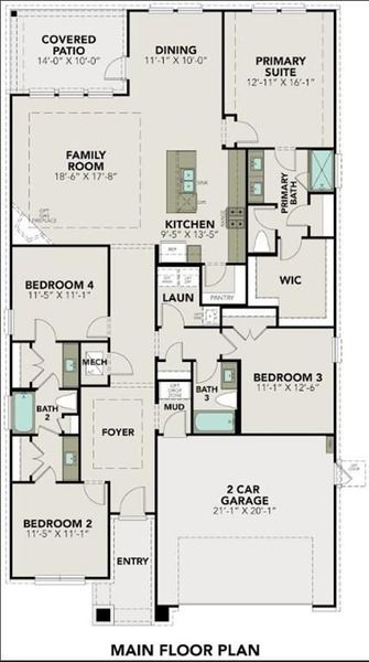 2D floor plan layout of this home in Sierra Vista, Rosharon, TX (Image 4). 2D floor plan layout of this home in Sierra Vista, Rosharon, TX (Image 4).
