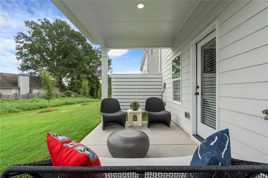 Exterior details and patio area of a home in Jameson Towns, Villa Rica (Image 3). Exterior details and patio area of a home in Jameson Towns, Villa Rica (Image 3).