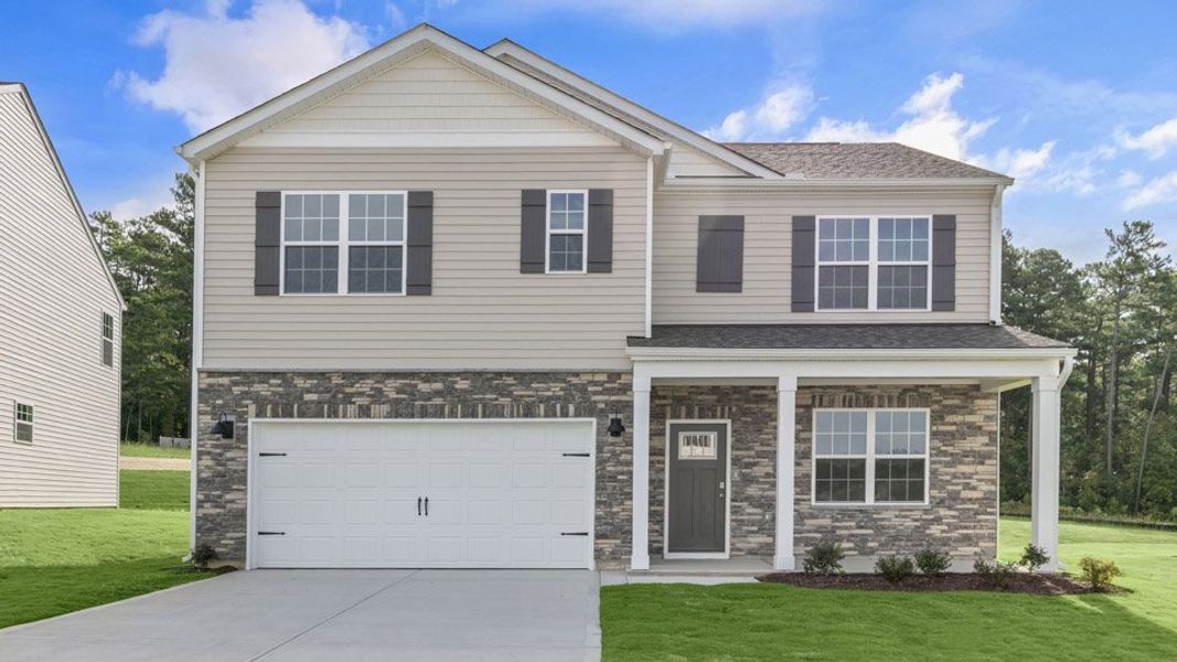 Representative exterior photo of a completed home built from the HAYDEN by D.R. Horton in Collinswood, Aberdeen, NC (Image 23).
