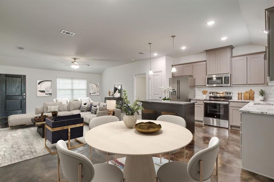 Furnished interior view inside a new home in , Joshua (Image 4).