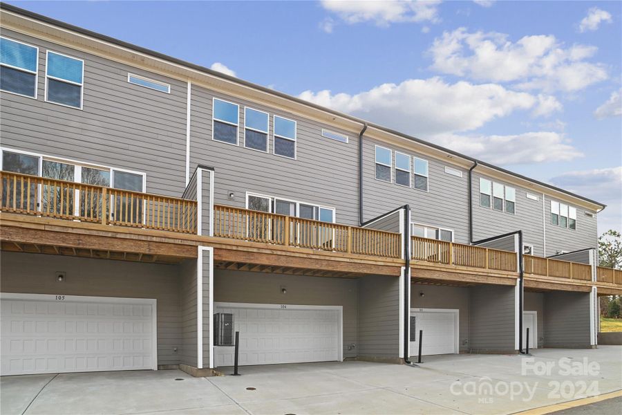 Deck and rear Garage