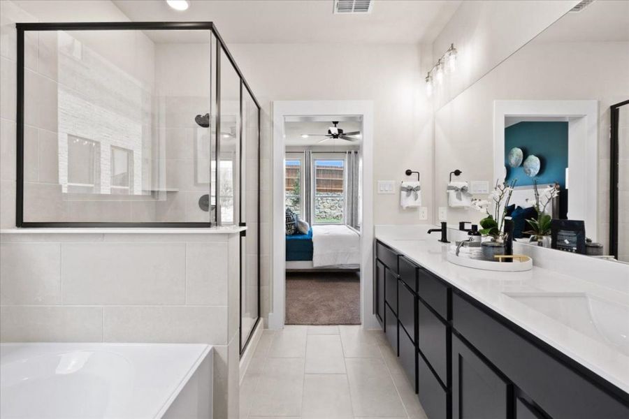 Representative furnished interior of a home built from the Katy Lakes Cypress 2821 by Brohn Homes in Katy Lakes, Katy (Image 15).