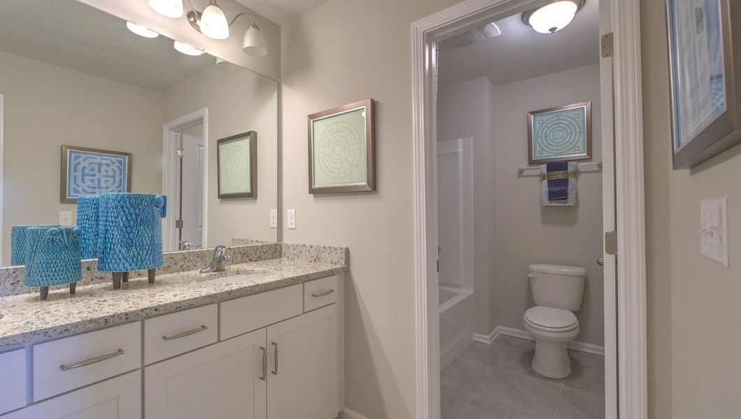 Furnished interior view inside a new home in Reserve at Tap Root Farms, Fletcher (Image 48).