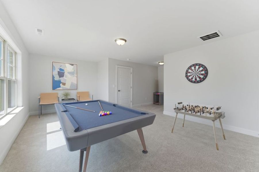 Representative furnished interior of a home built from the Hampton by Keystone Homes NC in Preserve at Carriage Cove, Oak Ridge (Image 56).