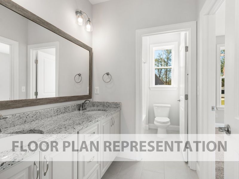 Secondary Bathroom | Henley Plan by Ivey Homes