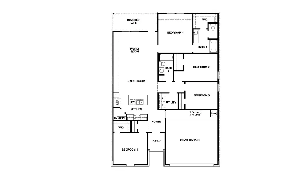 2D floor plan layout of this home in Creekside Hills, Copperas Cove, TX (Image 2). 2D floor plan layout of this home in Creekside Hills, Copperas Cove, TX (Image 2).