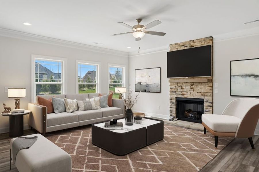 Furnished interior view inside a new home in Blacksmith, Stokesdale (Image 7).