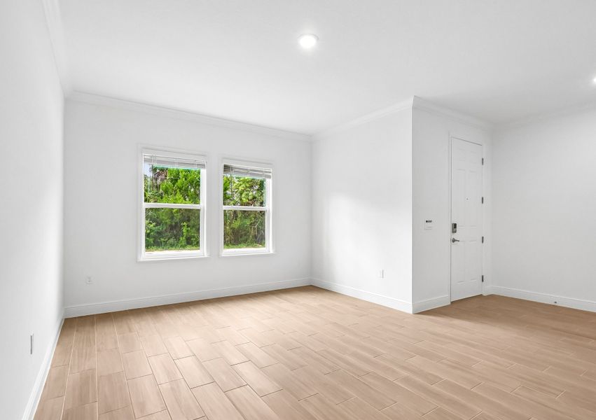Spacious, unfurnished interior of a new home in Coastal Communities, New Smyrna Beach (Image 20). Spacious, unfurnished interior of a new home in Coastal Communities, New Smyrna Beach (Image 20).