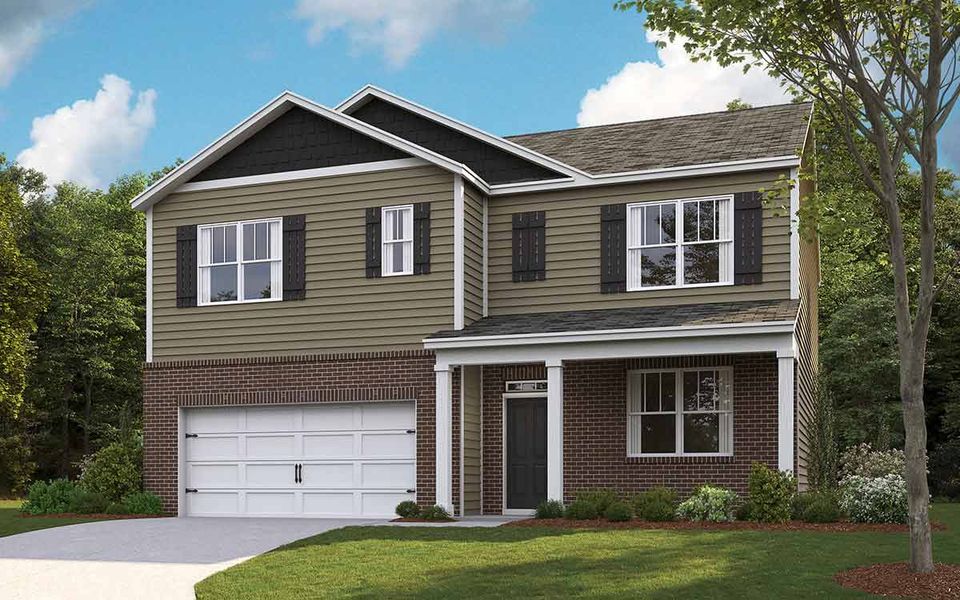 Representative exterior photo of a completed home built from the HAYDEN by D.R. Horton in Hartmann Crossing, Lebanon, TN (Image 2).