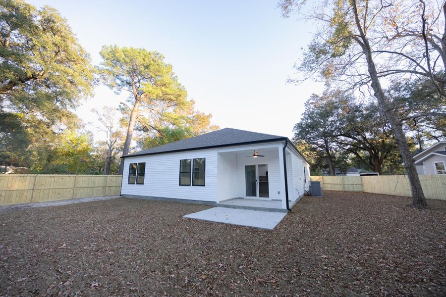 Exterior details and patio area of a home in , North Charleston (Image 41).