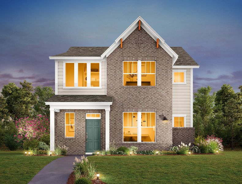 Representative exterior photo of a completed home built from the Falcon by Ashton Woods in The Cottages at Lariat, Liberty Hill, TX (Image 5). Representative exterior photo of a completed home built from the Falcon by Ashton Woods in The Cottages at Lariat, Liberty Hill, TX (Image 5).