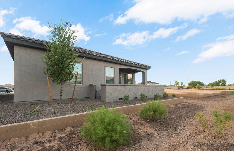 Exterior details and patio area of a home in Sun City Festival, Buckeye (Image 3). Exterior details and patio area of a home in Sun City Festival, Buckeye (Image 3).