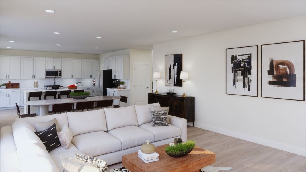 Representative furnished interior of a home built from the 2 by Trumark Homes in Independence, Elizabeth (Image 3).