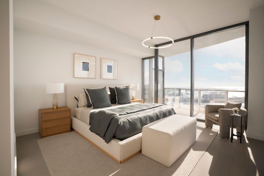 Furnished interior view inside a new home in , Miami Beach (Image 34).