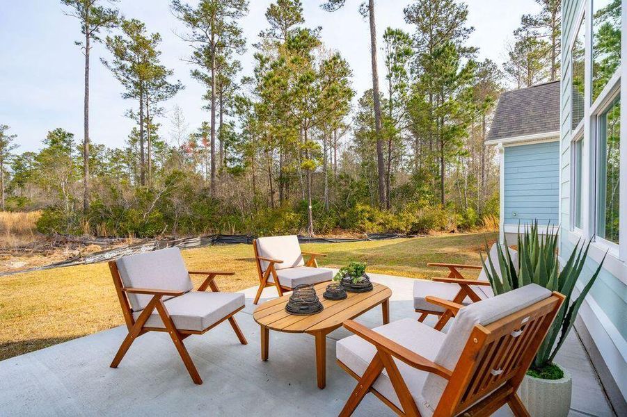 Exterior details and patio area of a home in Kings River Preserve, Hollywood (Image 26).