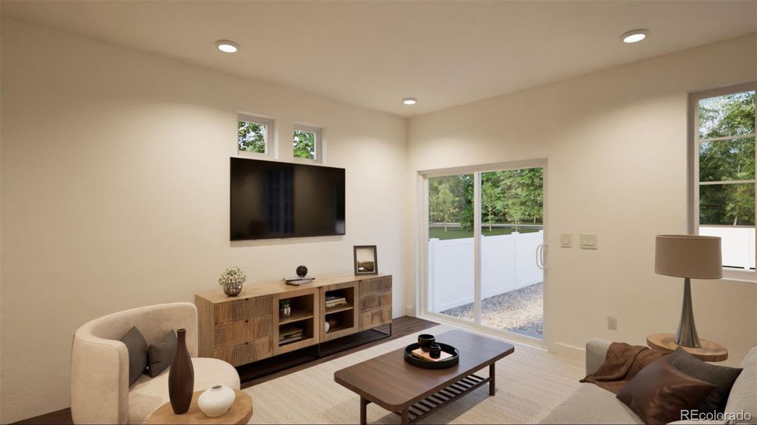 Furnished interior view inside a new home in Thompson River Ranch, Johnstown (Image 3). Furnished interior view inside a new home in Thompson River Ranch, Johnstown (Image 3).