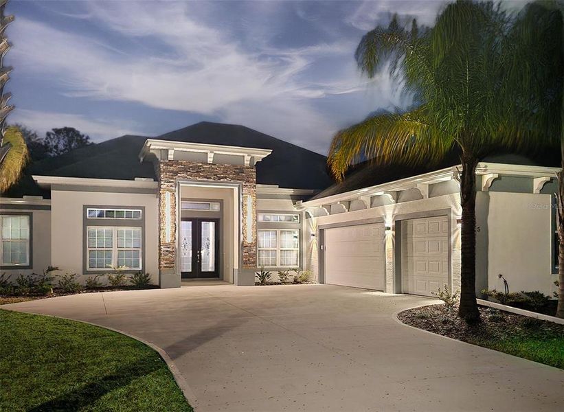 Front exterior of a new home in , Palm Coast, FL, highlighting curb appeal (Image 18).