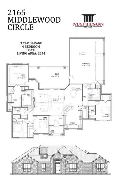 2D floor plan layout of this home in , Granbury, TX (Image 3). 2D floor plan layout of this home in , Granbury, TX (Image 3).