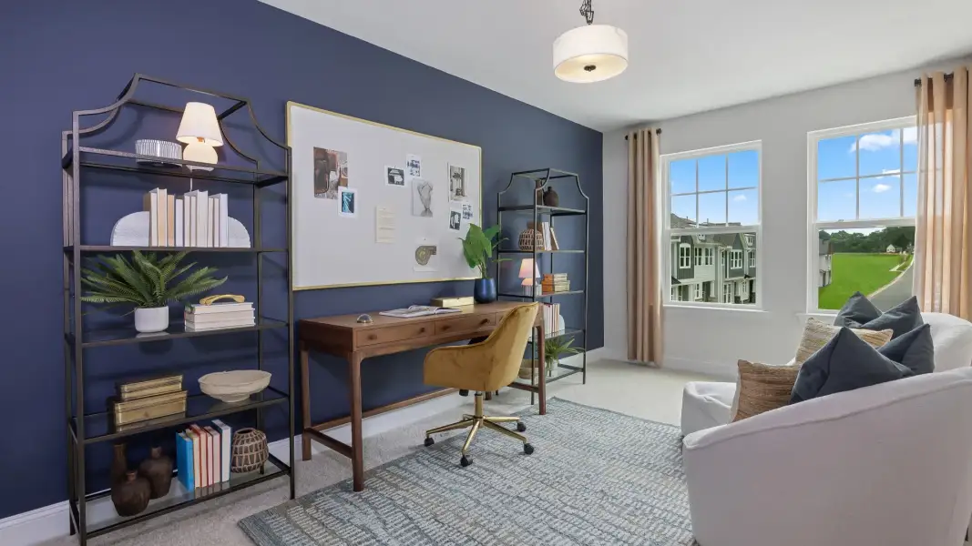 Furnished interior view inside a new home in North First Street Townes, Mebane (Image 34).