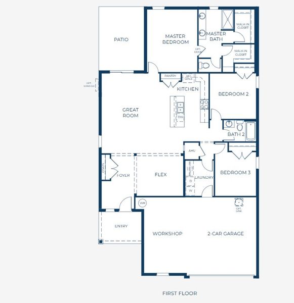 2D floor plan layout for the Ashton by Maronda Homes in Applewood Reserve, Lakeland, FL (Image 5). 2D floor plan layout for the Ashton by Maronda Homes in Applewood Reserve, Lakeland, FL (Image 5).