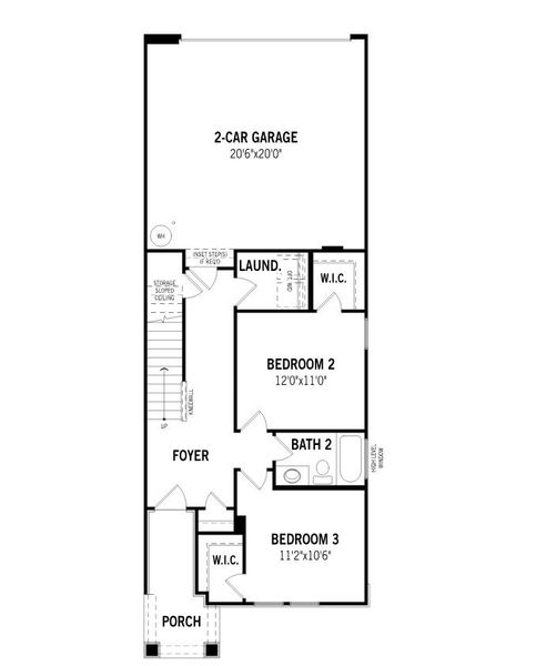2D floor plan layout for the Grifton by Mattamy Homes in Bratton Pointe, Rock Hill, SC (Image 5).