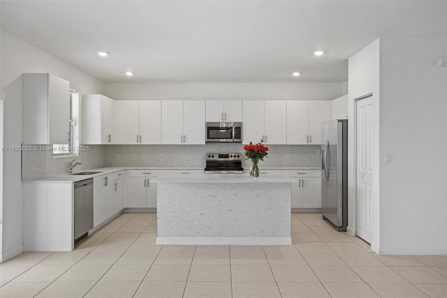 Furnished interior view inside a new home in , Miami (Image 12).