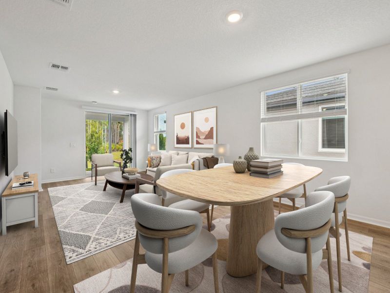 Furnished interior view inside a new home in Ridgehaven - Villas, Ormond Beach (Image 4).
