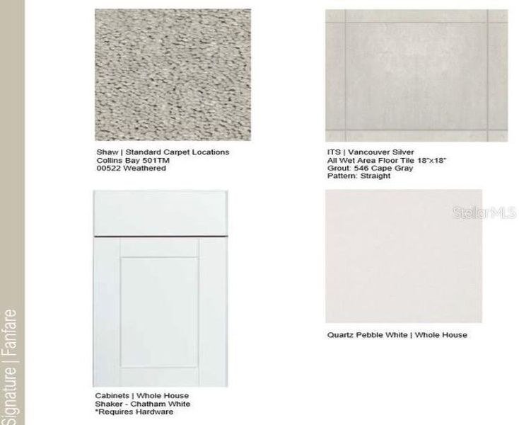 Sample of building materials used in homes in Cove at Coasterra, Palmetto (Image 13).