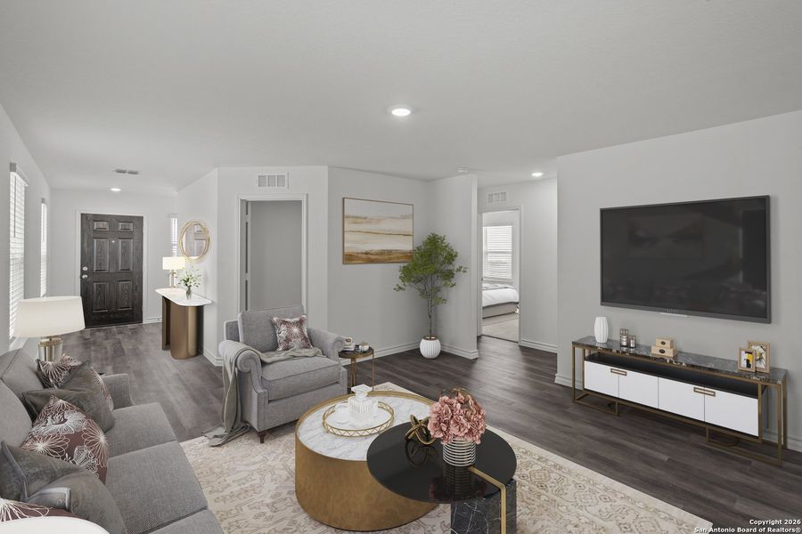 Furnished interior view inside a new home in Meadows at Clear Springs, New Braunfels (Image 6).